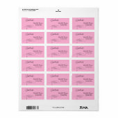Zwarte afstudeerhoed Roze Etiket (Full Sheet)