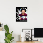 Zwarte Afstuderen 3 Foto Vet Boog Witte Scriptie Poster (Thuiskantoor)