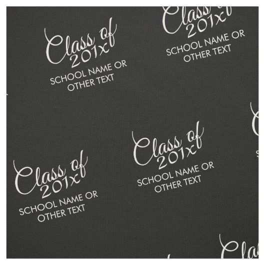 Zwarte Afstuderen Klasse van Aangepast jaar en Tek Stof (Swatch)