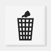 Zwarte afvalbak magneet (Voorkant)