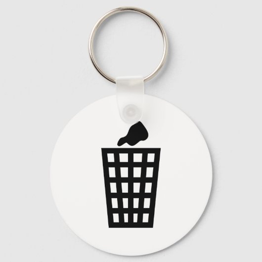 Zwarte afvalbak sleutelhanger (Voorkant)