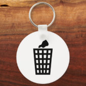 Zwarte afvalbak sleutelhanger (Voorkant)