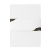 Zwarte agaat edelsteen met goud uitnodigingen wikkel (Achterkant Voorbeeld)