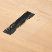 Zwarte Agaat Gouden Tekst Eerste Heilige Communie Acryl Uitnodigingen (Laagn)