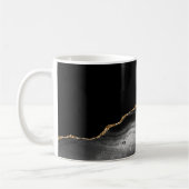 Zwarte Agate Goud Glitters Koffiemok (Links)