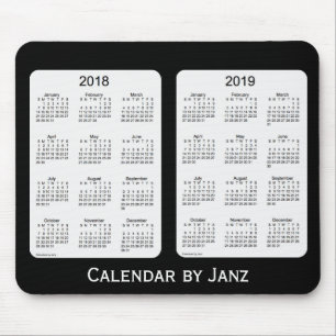Zwarte agenda 2018-2019 van Janz Mousepad Muismat