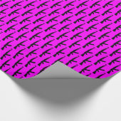 Zwarte AK-47 Pistolen, roze Cadeaupapier (Hoek)