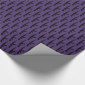 Zwarte AK-47 Wapenaanval Geweer Pistolen, Donker P Cadeaupapier (Hoek)