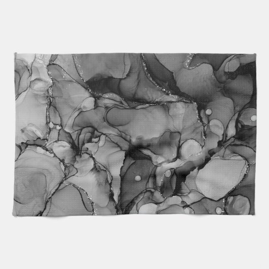 Zwarte alcoholinkt theedoek (Horizontaal)