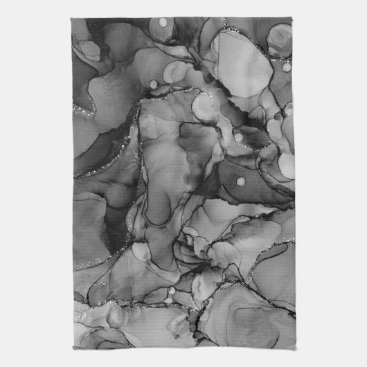 Zwarte alcoholinkt theedoek (Verticaal)