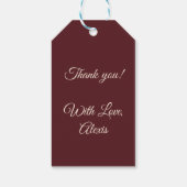Zwarte Alice in Wonderland Cadeaulabel (Achterkant)