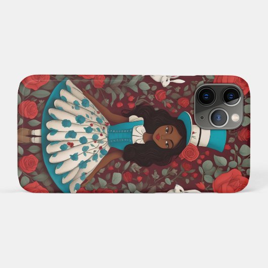 Zwarte Alice in Wonderland Case-Mate iPhone Case (Achterkant (horizontaal))