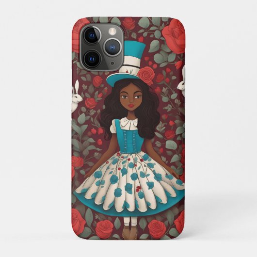Zwarte Alice in Wonderland Case-Mate iPhone Case (Achterkant)