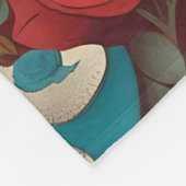 Zwarte Alice in Wonderland Fleece Deken (Hoek)