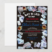 Zwarte Alice in Wonderland Thee Feest Uitnodiginge Kaart (Voorkant / Achterkant)