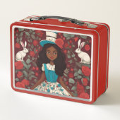 Zwarte Alice Wonderland Rozen Hoed (Achterkant)