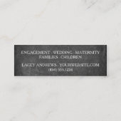 Zwarte-alkbordstijl Mini Visitekaartje (Achterkant)