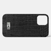 Zwarte alligator afdrukken Case-Mate iPhone case (Achterkant (horizontaal))