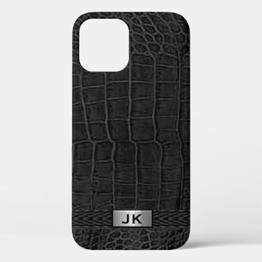 Zwarte alligator afdrukken Case-Mate iPhone case (Achterkant)