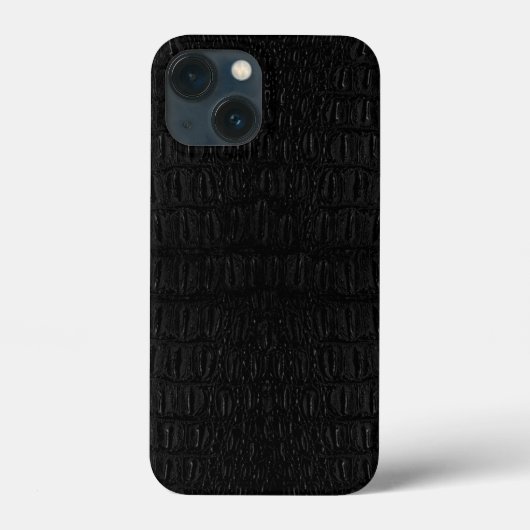 Zwarte Alligator Huid Print Nieuw Case-Mate iPhone Case (Achterkant)
