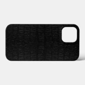 Zwarte Alligator Huid Print Nieuw Case-Mate iPhone Case (Achterkant (horizontaal))