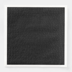Zwarte Alligator Huid Print Servet