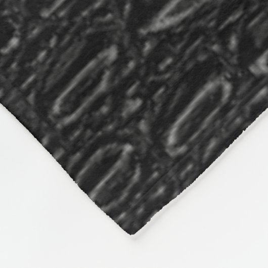 Zwarte Alligator Skin Print New Fleece Deken (Hoek)