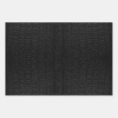 Zwarte Alligator Skin Print New Inpakpapier Vel (Voorkant)