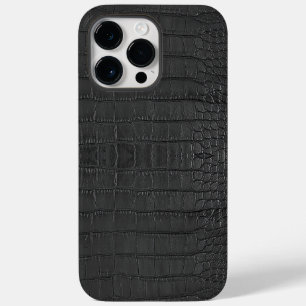 Zwarte alligator textuur afdrukken Case-Mate iPhone 14 pro max hoesje
