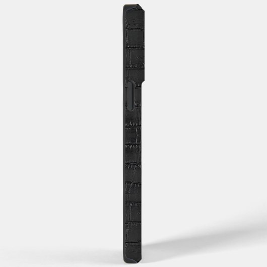 Zwarte Alligator Textuurprint Case-Mate iPhone Case (Achterkant / Rechts)