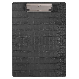 Zwarte Alligator Textuurprint Klembord