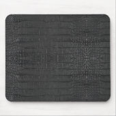 Zwarte Alligator Textuurprint Muismat (Voorkant)