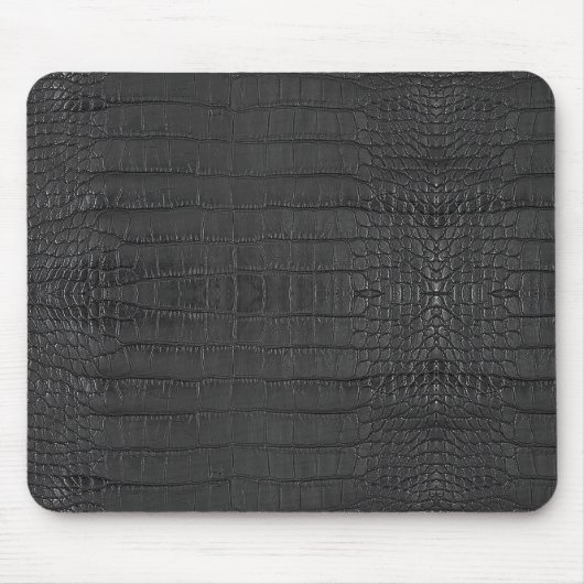 Zwarte Alligator Textuurprint Muismat (Voorkant)