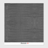 Zwarte Alligator Textuurprint Sticker (Vel)