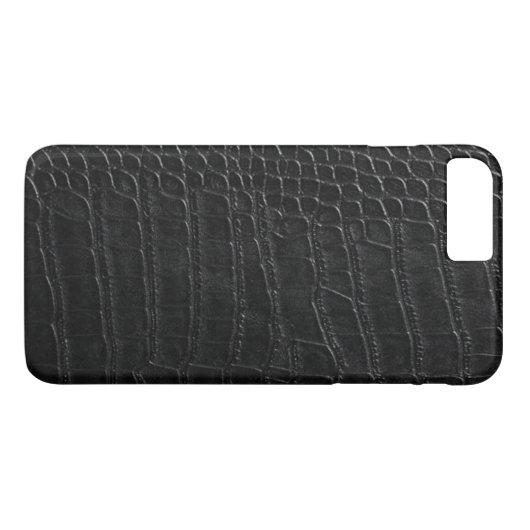 zwarte alligatorleder Case-Mate iPhone case (Achterkant (Horizontaal))