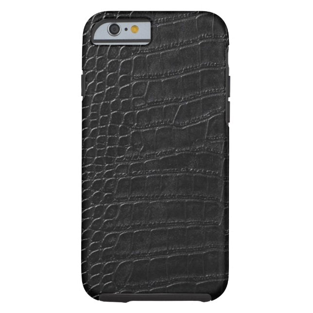 zwarte alligatorleder Case-Mate iPhone case (Achterkant)