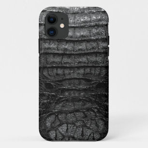 Zwarte Alligatorleer iPhone 11 Hoesje