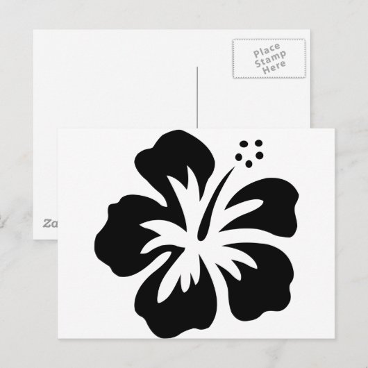 Zwarte aloha briefkaart (Voorkant / Achterkant)