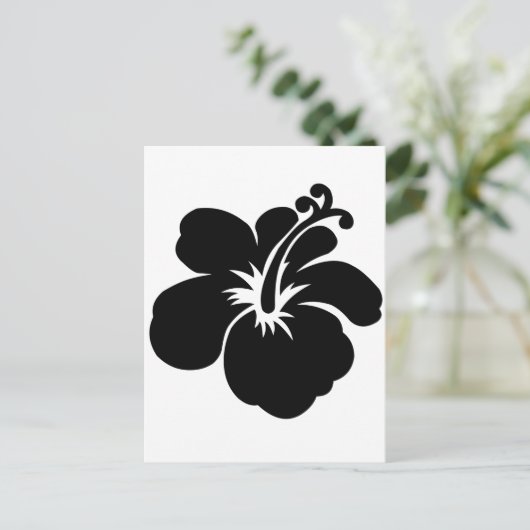 Zwarte aloha briefkaart (Staand voorkant)