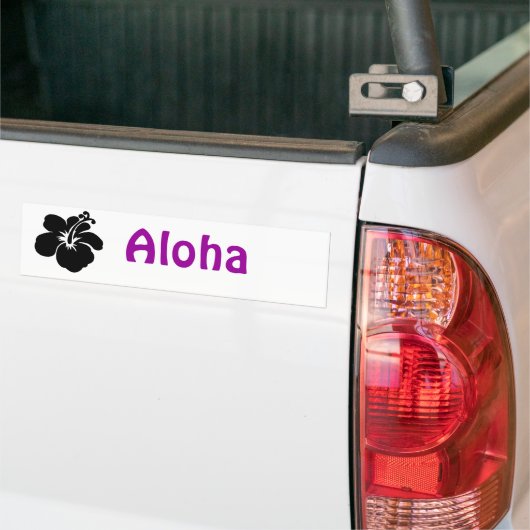 Zwarte aloha bumpersticker (Op Truck)
