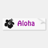 Zwarte aloha bumpersticker (Voorkant)
