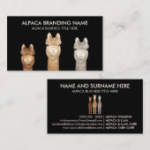 Zwarte Alpaca's Visitekaartje (Voorkant / Achterkant)