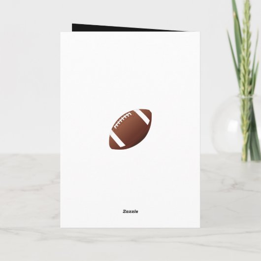 Zwarte American Football Bedankt Coach Kaart (Achterkant)