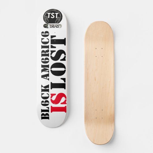 ZWARTE AMERIKA IS VERLOREN PERSOONLIJK SKATEBOARD (Voorkant)