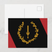 Zwarte Amerikaanse erfgoedvlag Briefkaart (Voorkant / Achterkant)