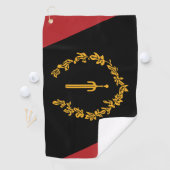 Zwarte Amerikaanse Erfgoedvlag  Golfhanddoek (Insitu)