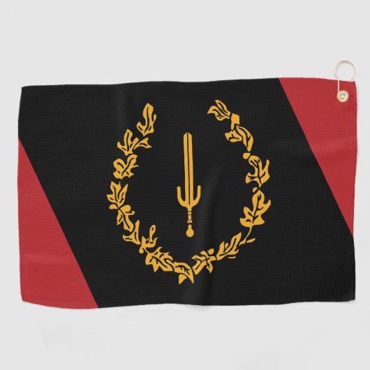Zwarte Amerikaanse Erfgoedvlag  Golfhanddoek (Horizontaal)