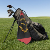 Zwarte Amerikaanse Erfgoedvlag  Golfhanddoek (Groen)