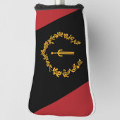 Zwarte Amerikaanse Erfgoedvlag  Golfheadcover (Draai 90)