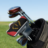 Zwarte Amerikaanse Erfgoedvlag  Golfheadcover (Insitu)